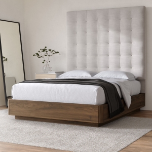 Grid Tufted Wall Mounted Headboard