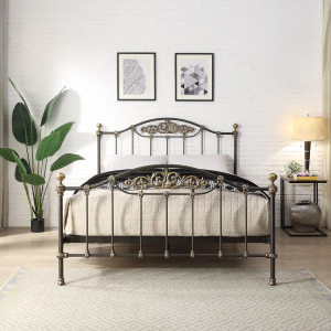 WENTWORTH Queen Size Cast and Wrought Iron Bed