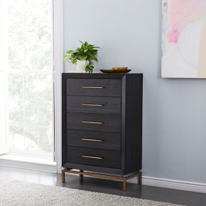 Alexa Burnished 5-Drawer Dresser (33.5)