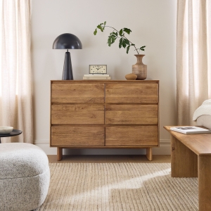 Anton Solid Wood Narrow 6-Drawer Dresser (48)