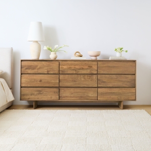 Anton Solid Wood Wide 9-Drawer Dresser (85)