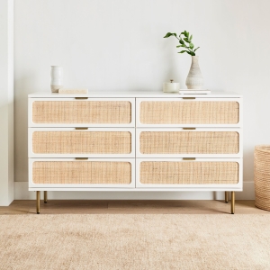Ida Woven 6-Drawer Dresser (60)