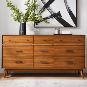 Mid-Century 9-Drawer Dresser (70) - Acorn